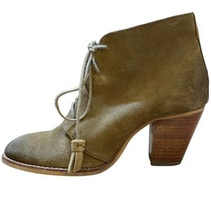 Crevo Womens Sumerset Bootie Tan Leather Uppers Size 8 Fashion Boots Lace Up